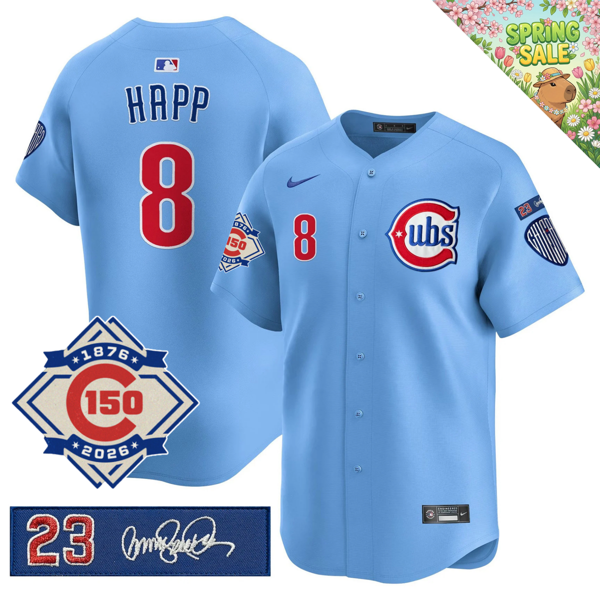 CHC 150th Anniversary & 'Ryne Sandberg Tribute' Limited Gold Jersey - Stitched