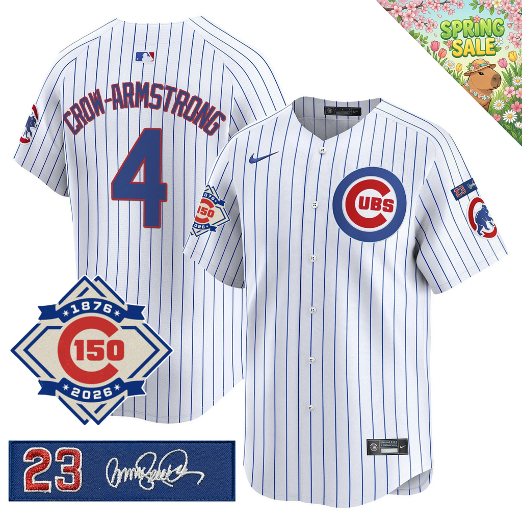 CHC 150th Anniversary & 'Ryne Sandberg Tribute' Limited Gold Jersey - Stitched