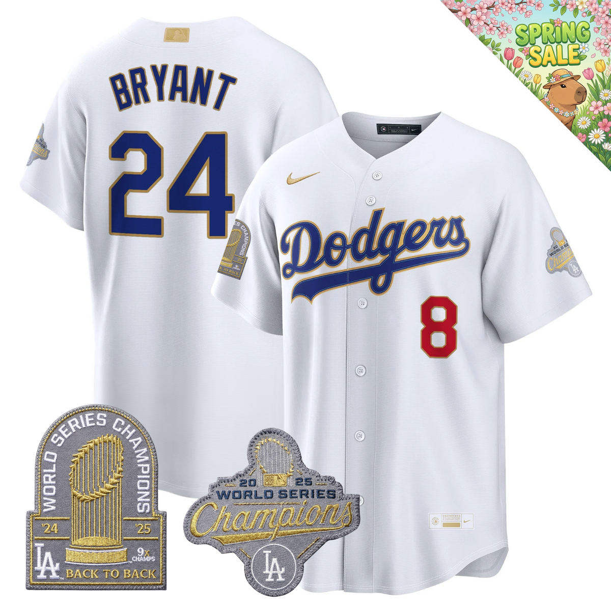 LAD "Gold Collection" Premier Limited Jersey - 9X World Series Champions - Stitched
