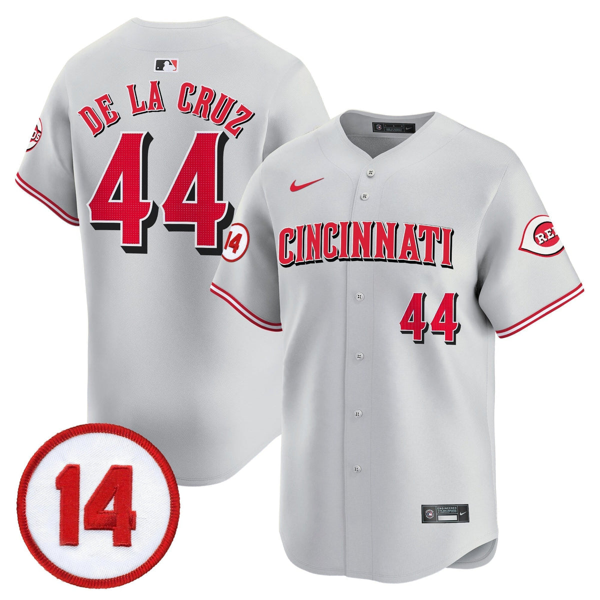 CIN Pete Rose Patch Vapor Premier Limited Jersey - All Stitched