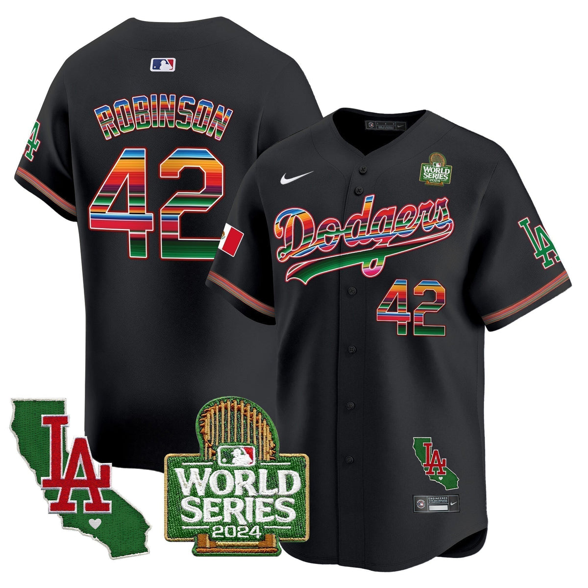 Dodgers Mexico 2024 World Series Vapor Premier Limited Jersey V2 - Stitched