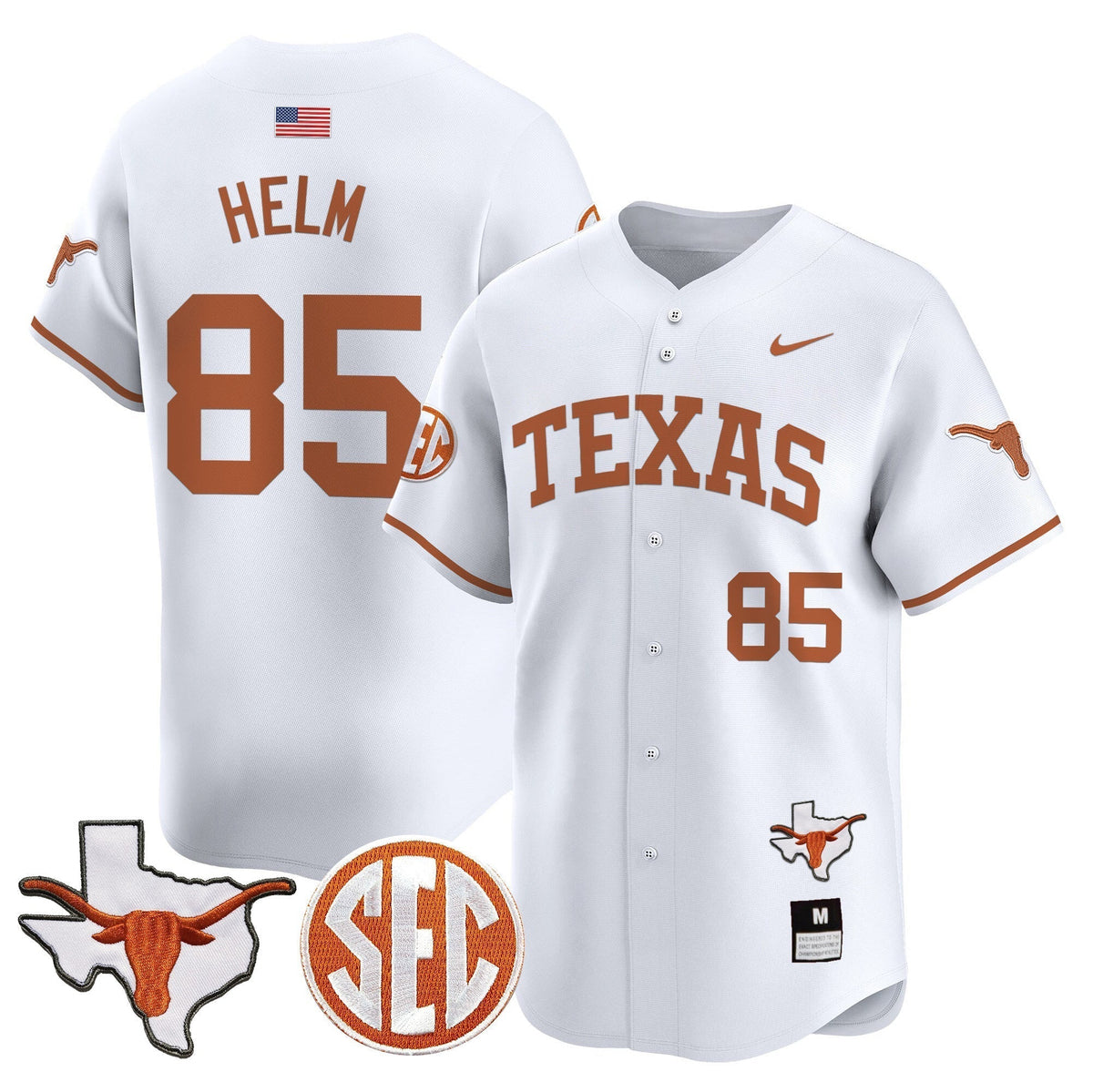 TEX 2024 Vapor Premier Baseball Jersey - All Stitched