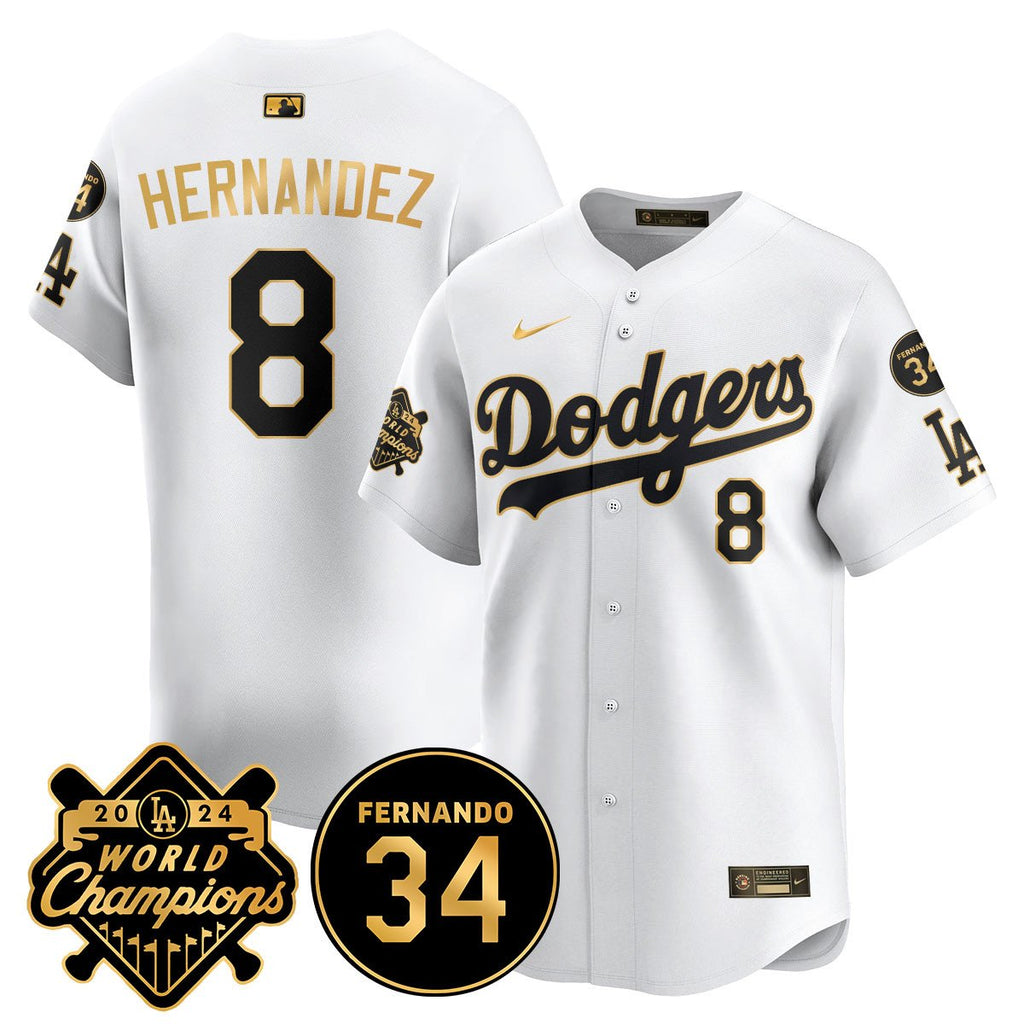 LA Dodgers - World Series Champions 2024/Fernando Valenzuela Memorial Men Jersey - All Stitched