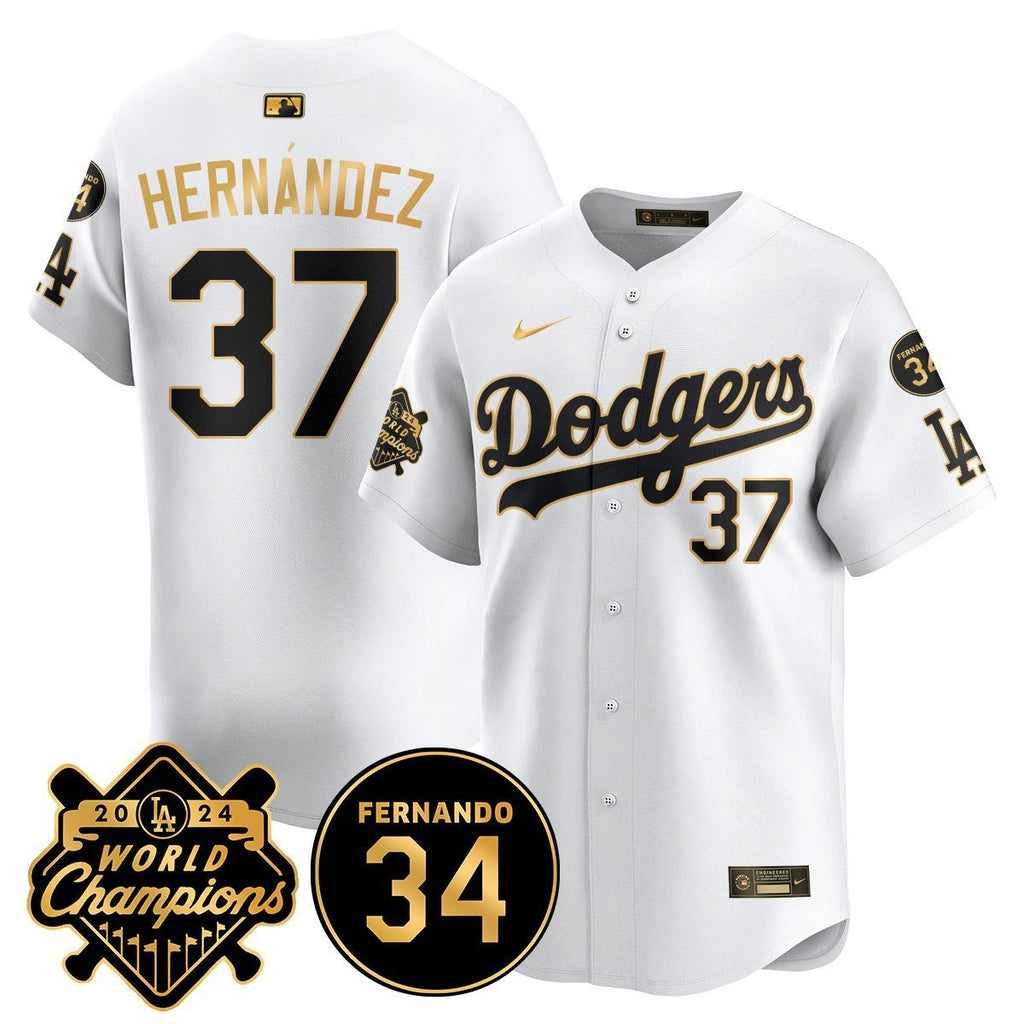 LA Dodgers - World Series Champions 2024/Fernando Valenzuela Memorial Men Jersey - All Stitched