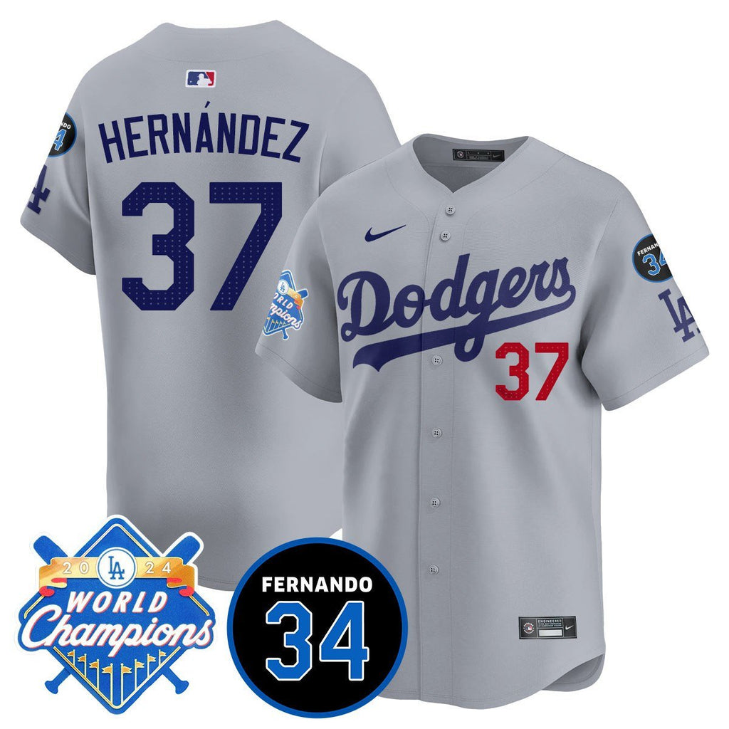 LA Dodgers - World Series Champions 2024/Fernando Valenzuela Memorial Men Jersey - All Stitched
