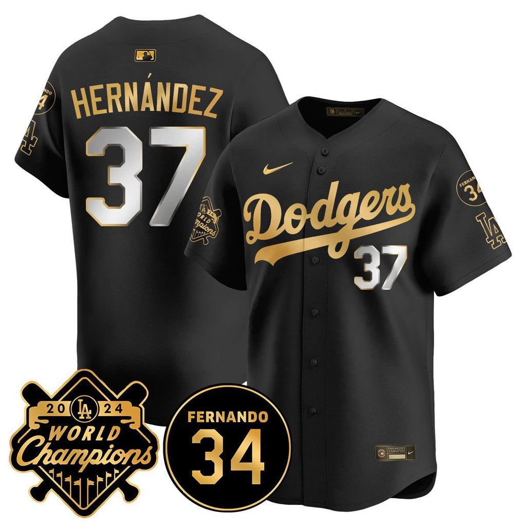 LA Dodgers - World Series Champions 2024/Fernando Valenzuela Memorial Men Jersey - All Stitched