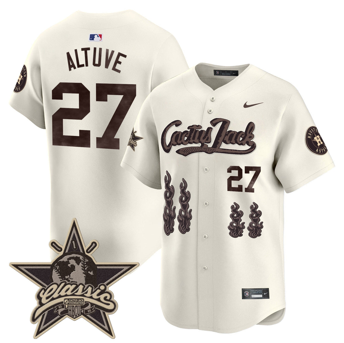 HOU Cactus Jack 2025 Vapor Premier Limited Jersey - All Stitched