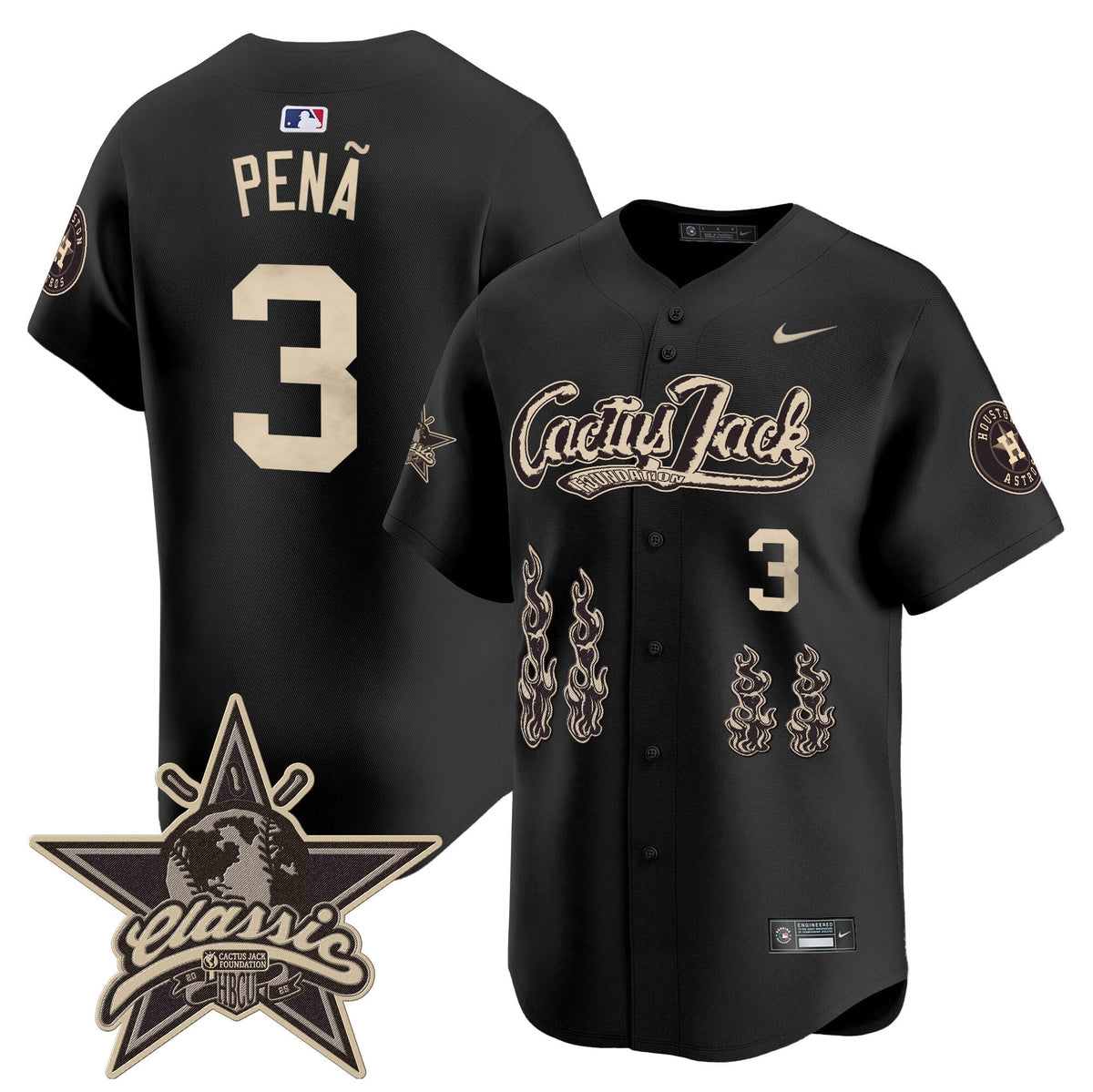 HOU Cactus Jack 2025 Vapor Premier Limited Jersey - All Stitched