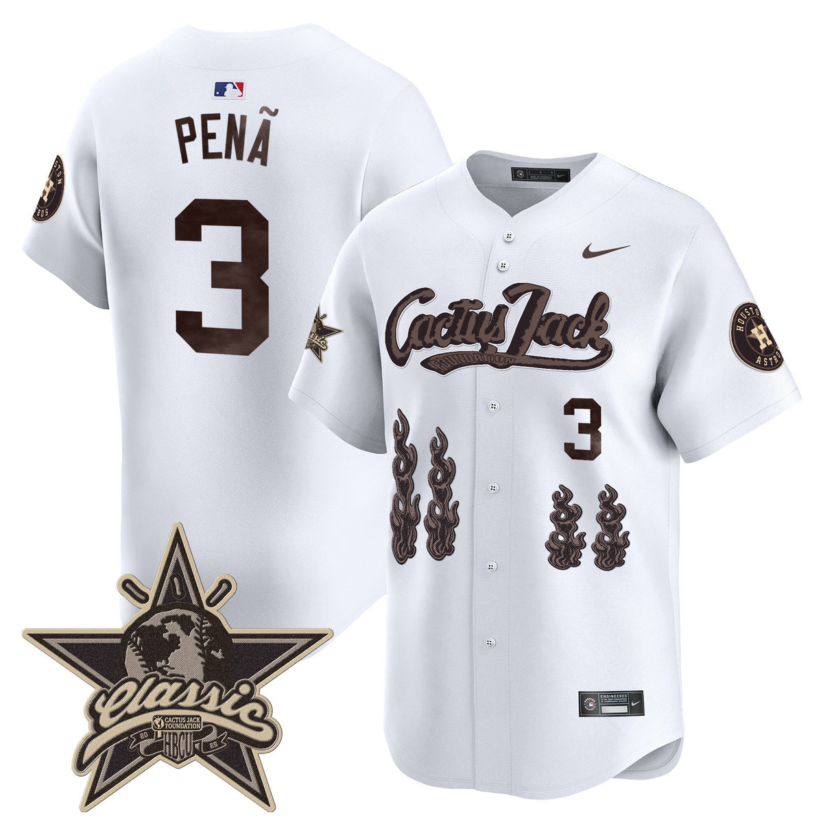 HOU Cactus Jack 2025 Vapor Premier Limited Jersey - All Stitched
