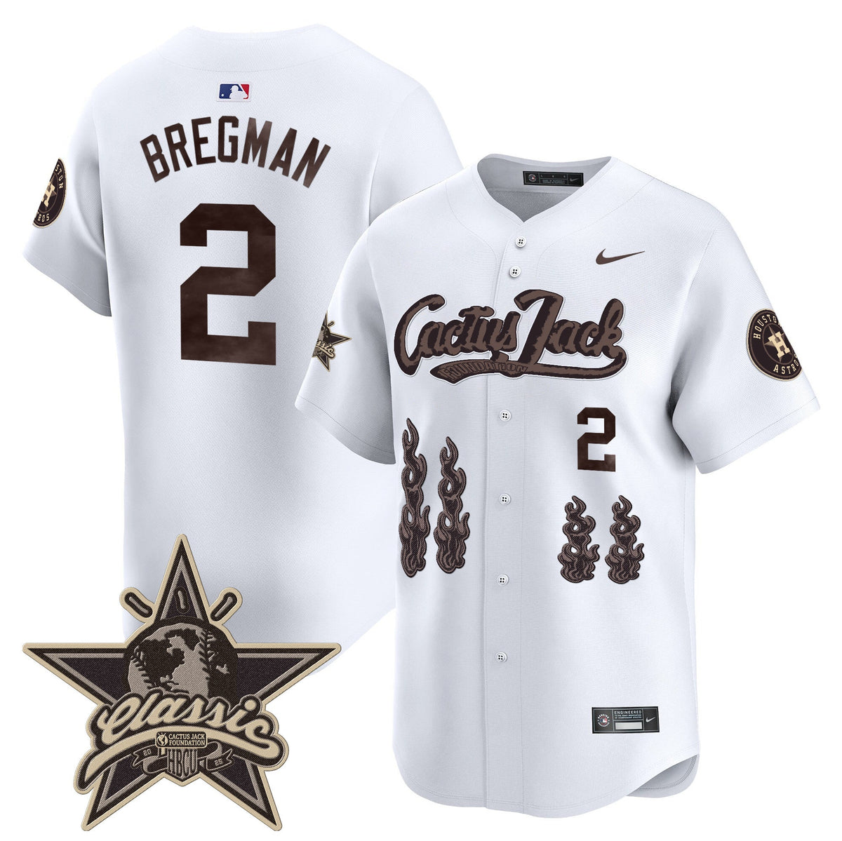 HOU Cactus Jack 2025 Vapor Premier Limited Jersey - All Stitched