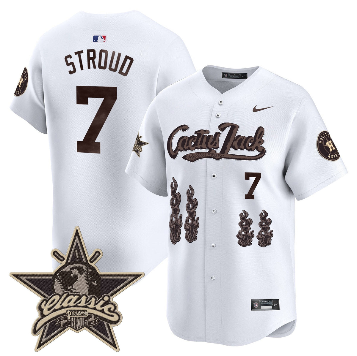 HOU Cactus Jack 2025 Vapor Premier Limited Jersey - All Stitched
