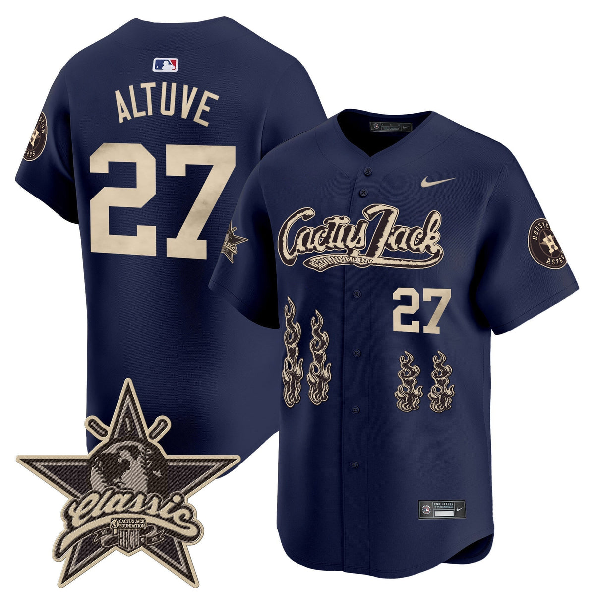 HOU Cactus Jack 2025 Vapor Premier Limited Jersey - All Stitched