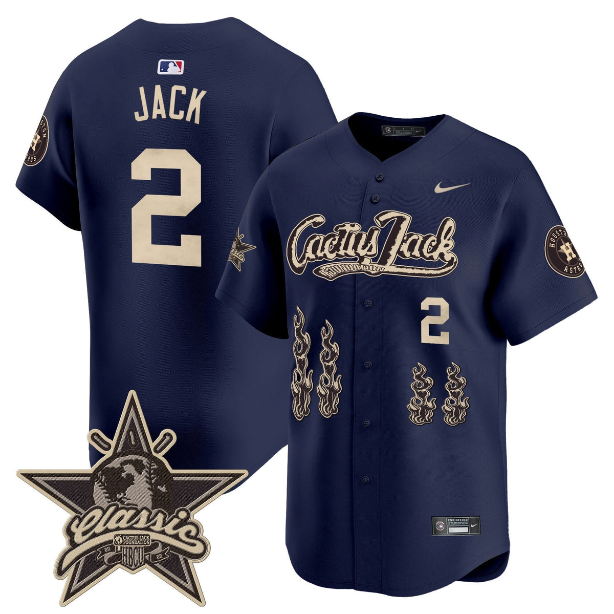 HOU Cactus Jack 2025 Vapor Premier Limited Jersey - All Stitched
