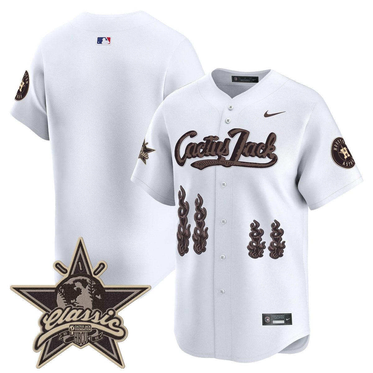 HOU Cactus Jack 2025 Vapor Premier Limited Jersey - All Stitched