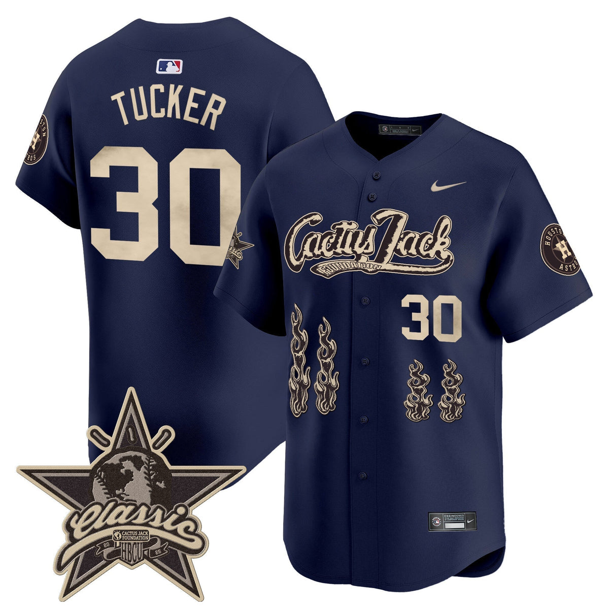 HOU Cactus Jack 2025 Vapor Premier Limited Jersey - All Stitched