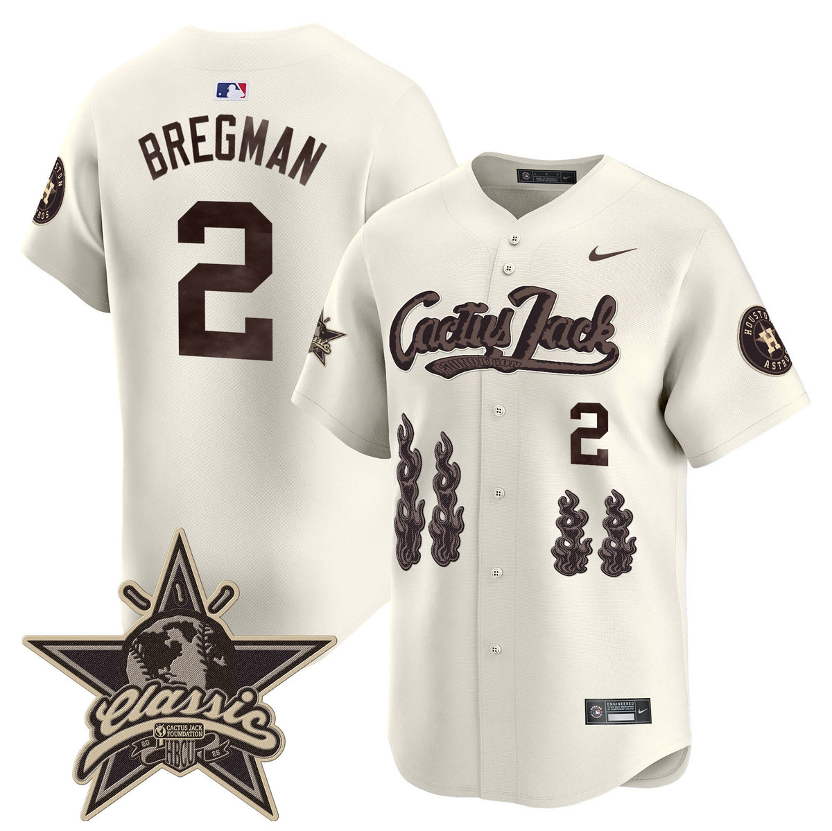 HOU Cactus Jack 2025 Vapor Premier Limited Jersey - All Stitched