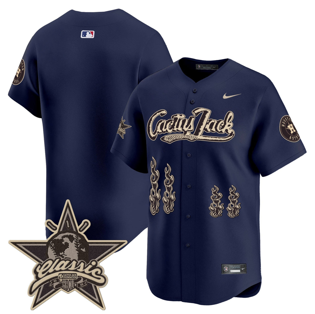 HOU Cactus Jack 2025 Vapor Premier Limited Jersey - All Stitched