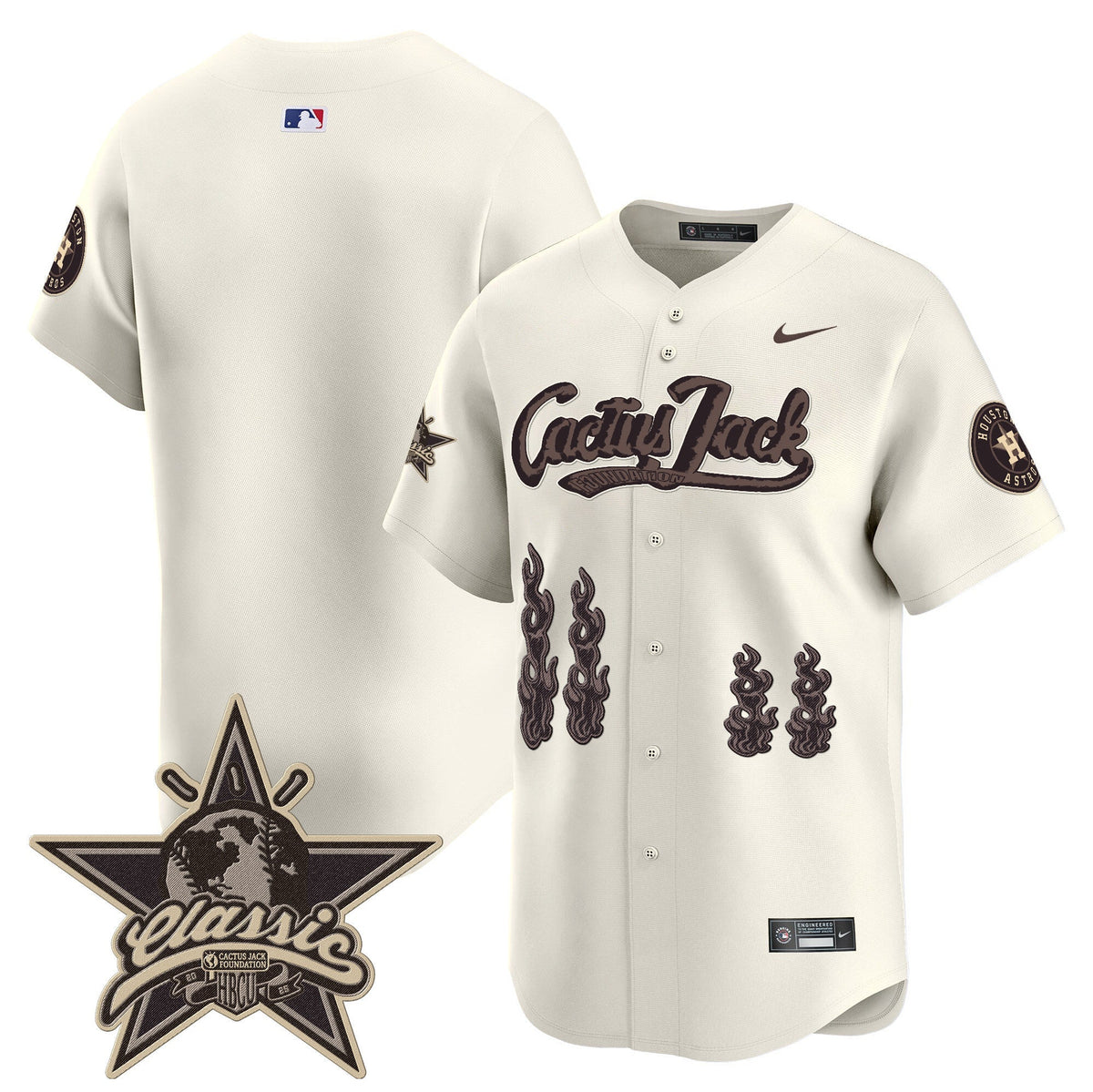 HOU Cactus Jack 2025 Vapor Premier Limited Jersey - All Stitched