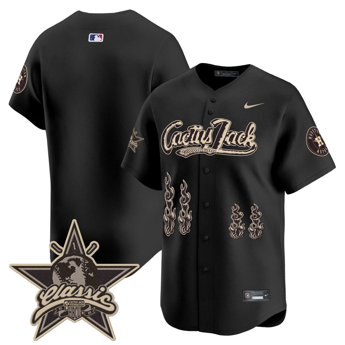 HOU Cactus Jack 2025 Vapor Premier Limited Jersey - All Stitched
