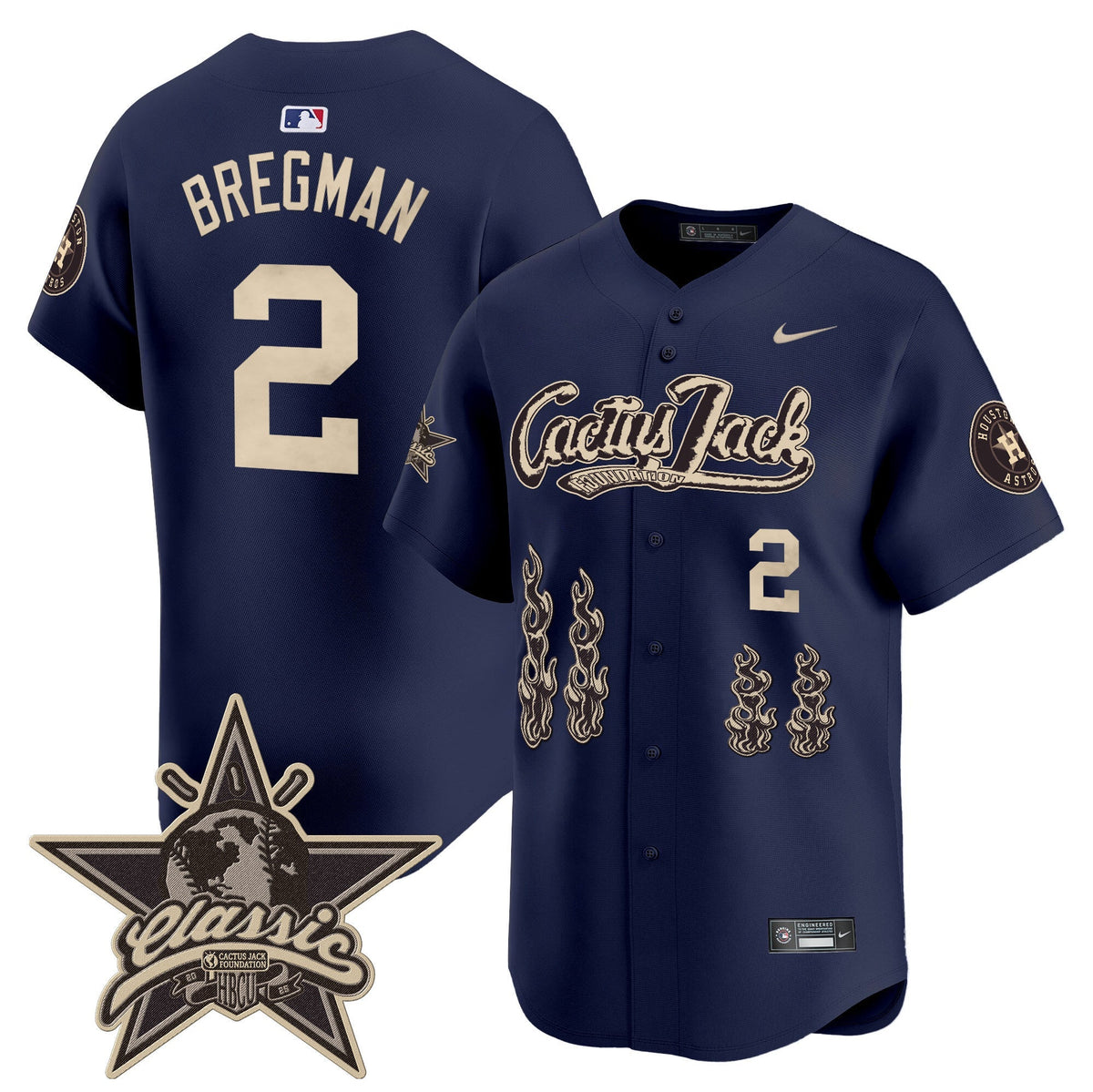 HOU Cactus Jack 2025 Vapor Premier Limited Jersey - All Stitched