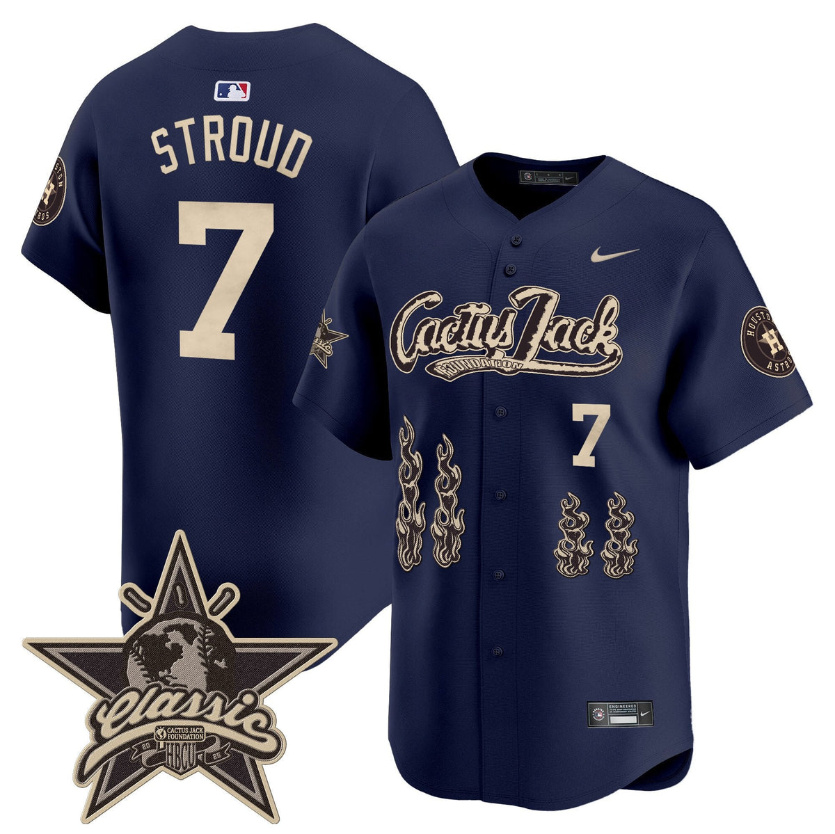 HOU Cactus Jack 2025 Vapor Premier Limited Jersey - All Stitched