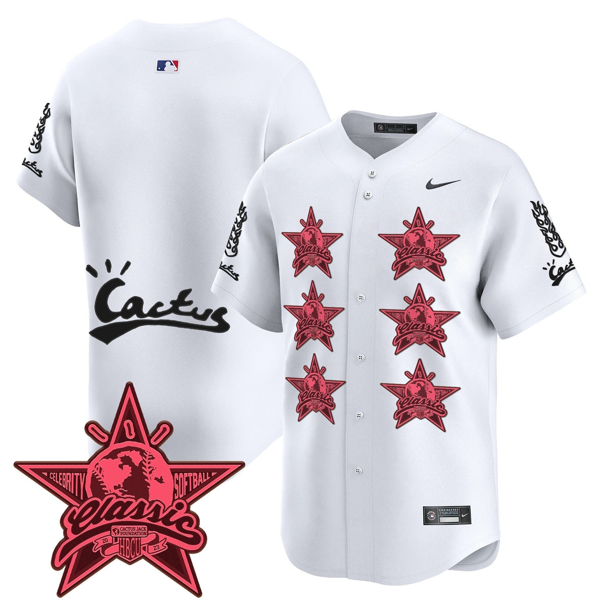 HOU Cactus Jack 2025 Vapor Premier Limited Jersey V2 - All Stitched