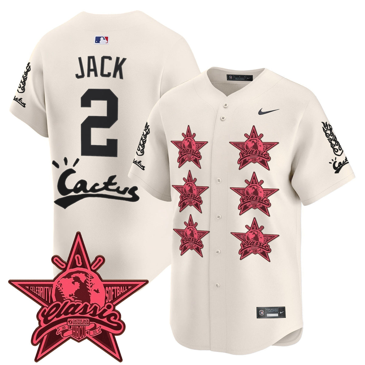 HOU Cactus Jack 2025 Vapor Premier Limited Men Jersey V2 - All Stitched
