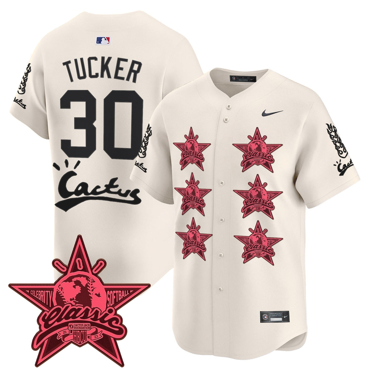 HOU Cactus Jack 2025 Vapor Premier Limited Men Jersey V2 - All Stitched