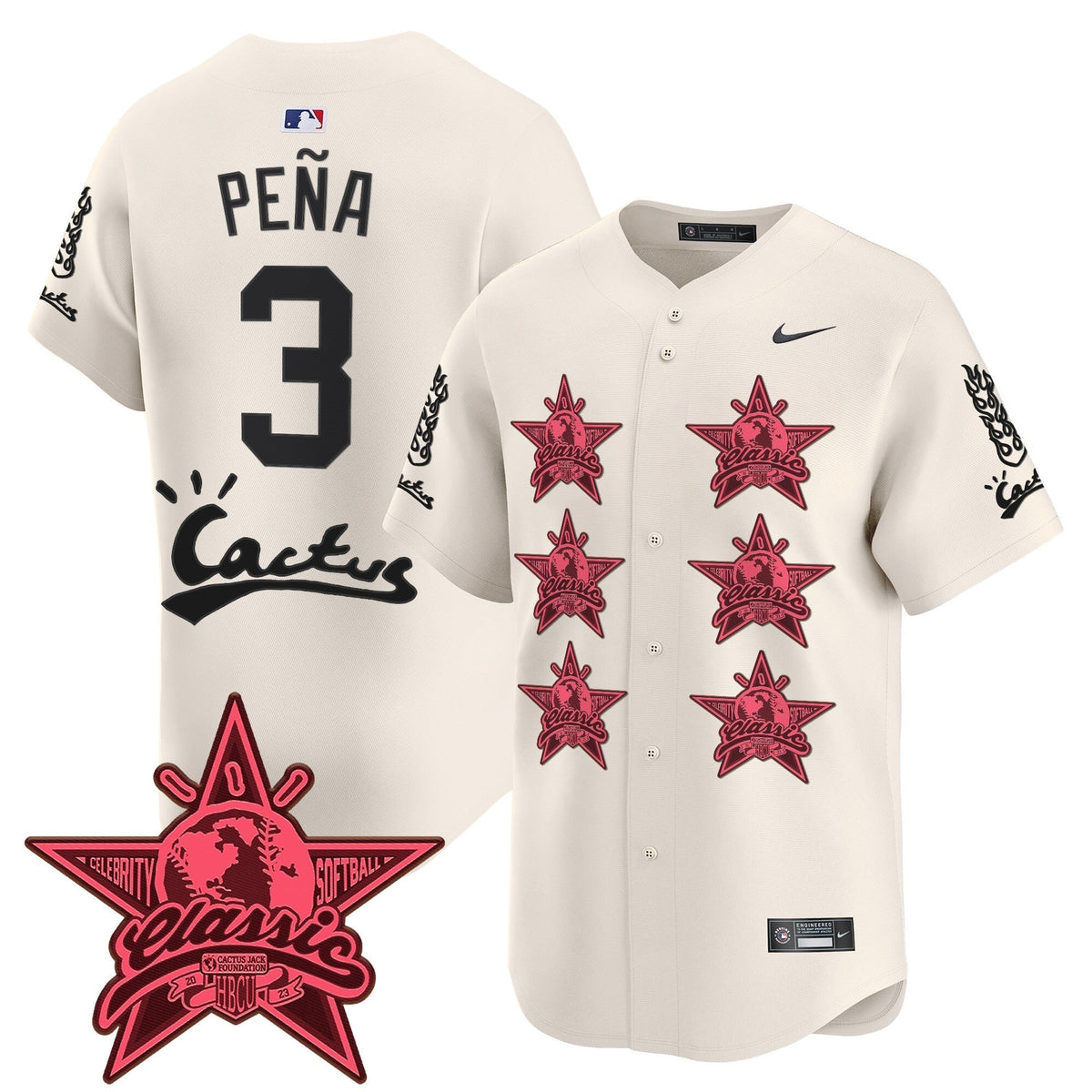HOU Cactus Jack 2025 Vapor Premier Limited Men Jersey V2 - All Stitched