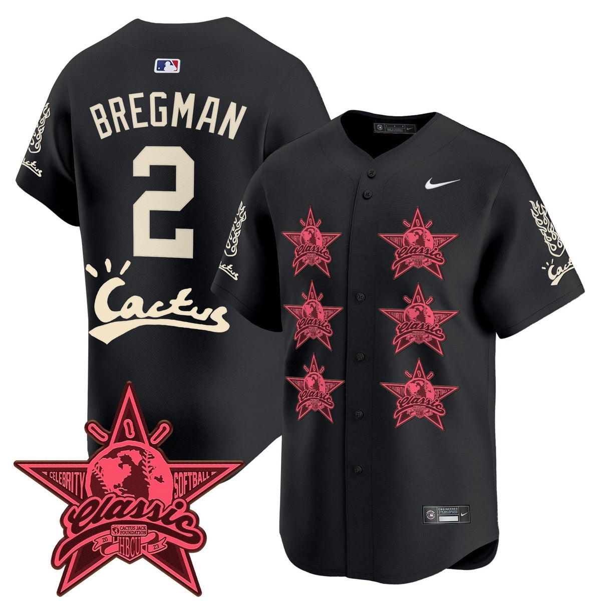 HOU Cactus Jack 2025 Vapor Premier Limited Jersey V2 - All Stitched