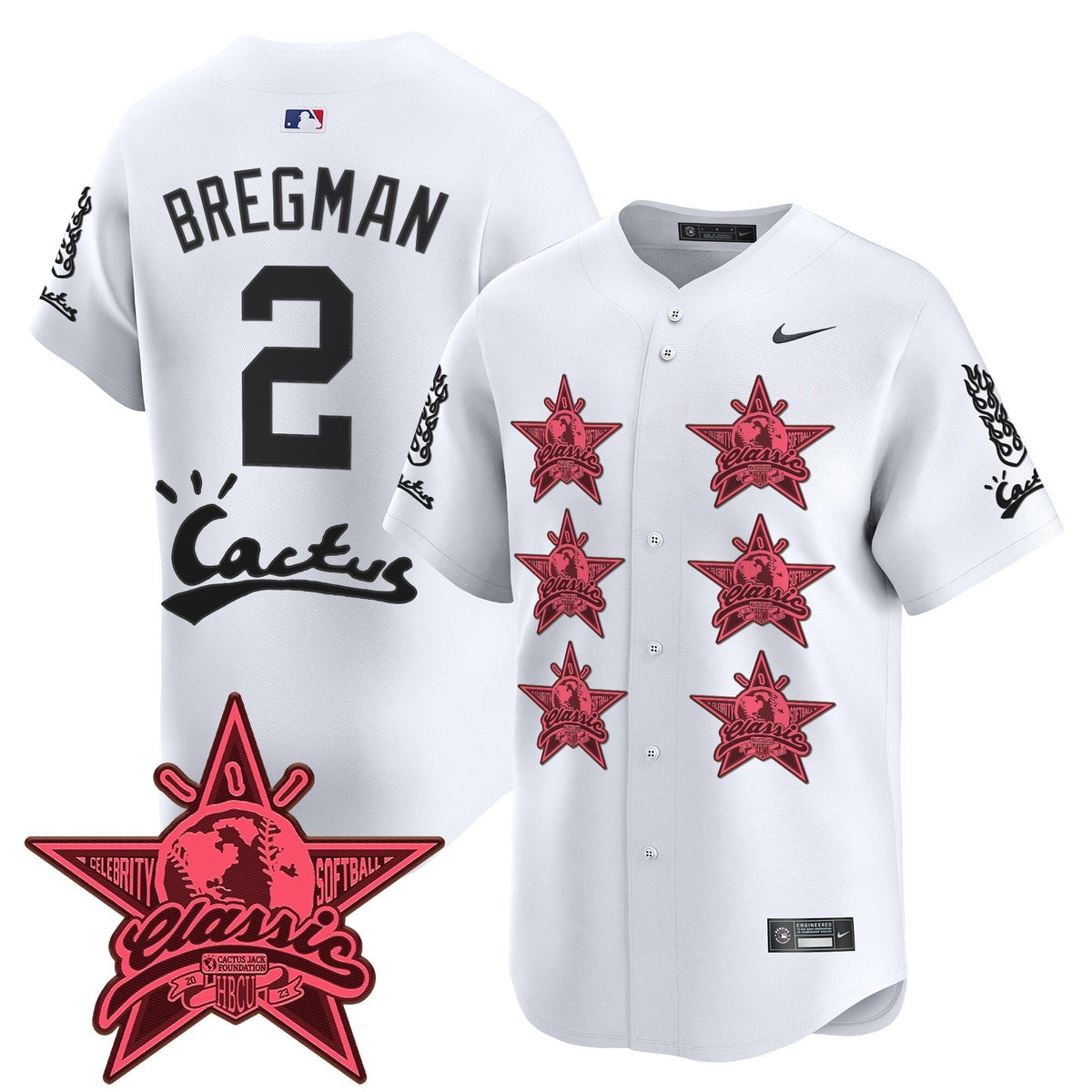 HOU Cactus Jack 2025 Vapor Premier Limited Jersey V2 - All Stitched