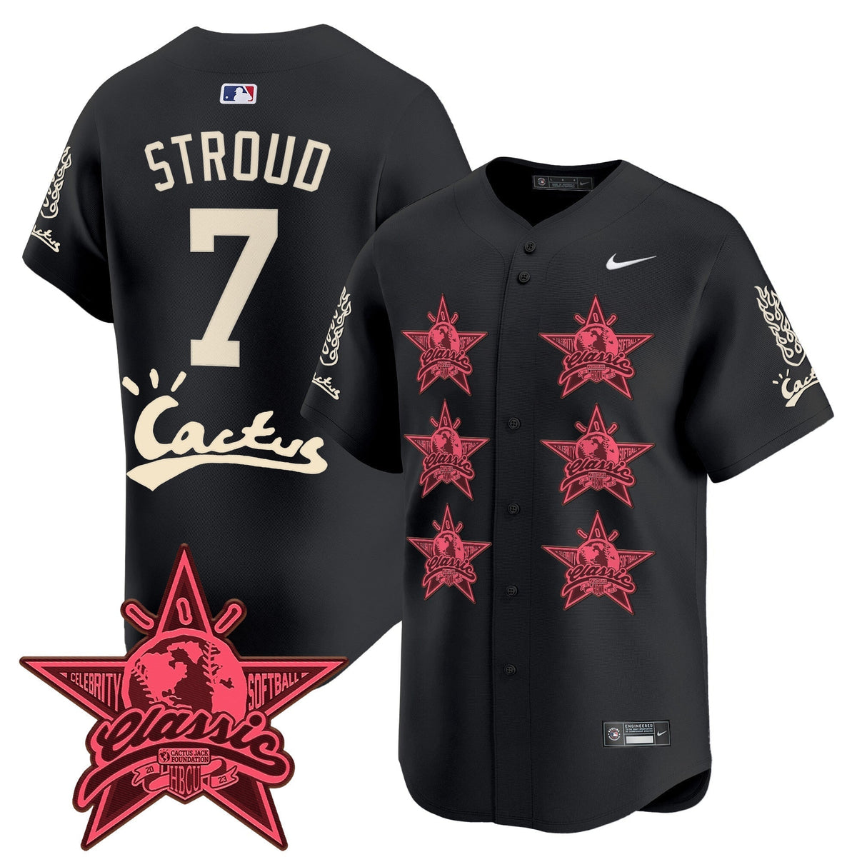 HOU Cactus Jack 2025 Vapor Premier Limited Jersey V2 - All Stitched