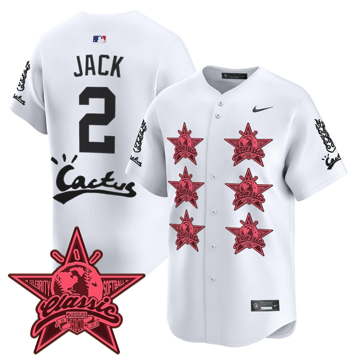 HOU Cactus Jack 2025 Vapor Premier Limited Jersey V2 - All Stitched