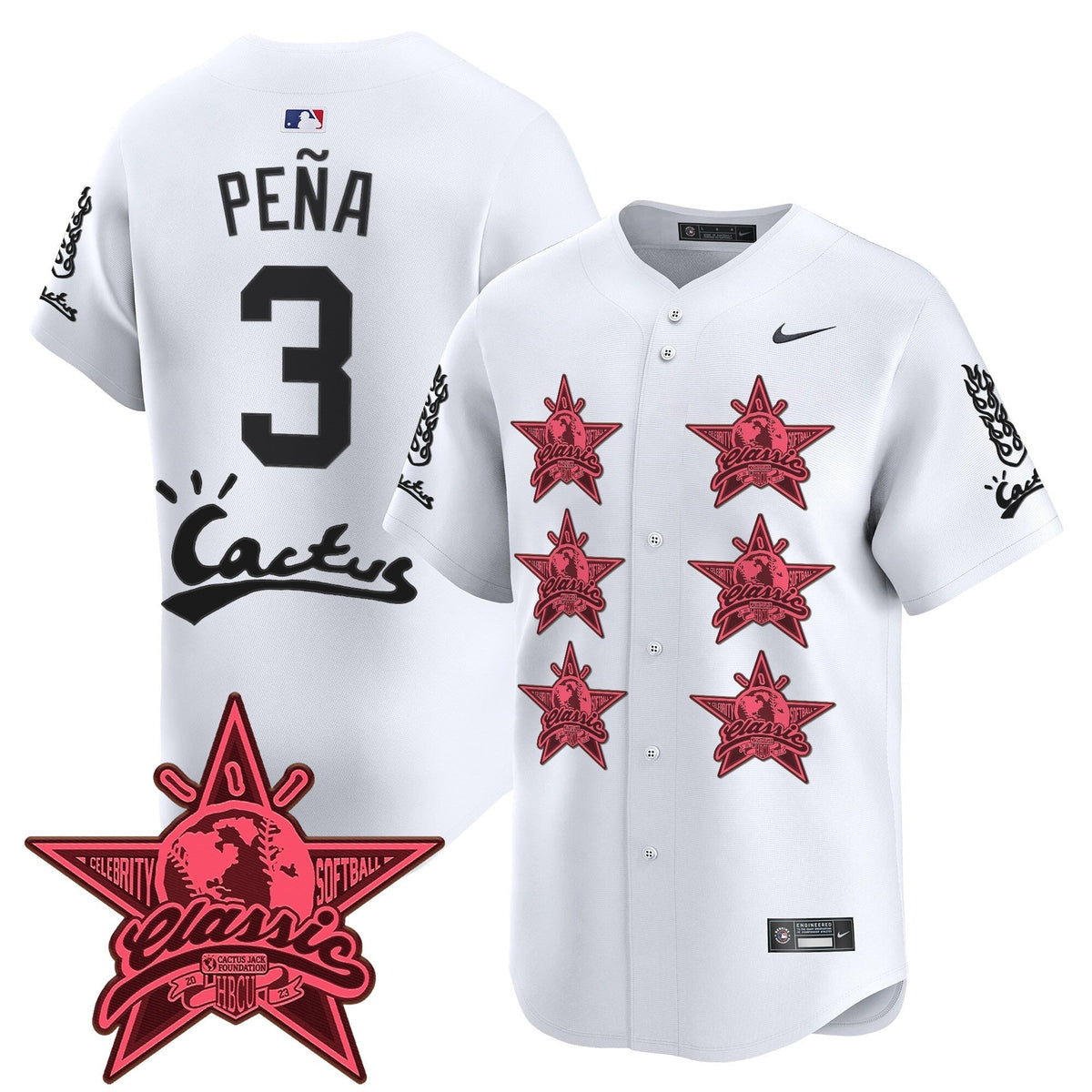 HOU Cactus Jack 2025 Vapor Premier Limited Jersey V2 - All Stitched