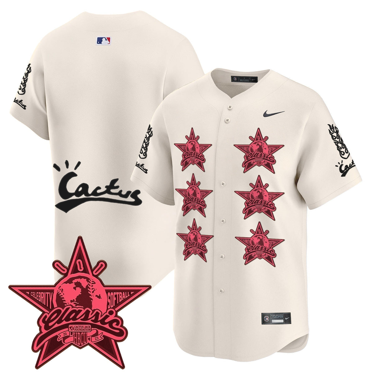 HOU Cactus Jack 2025 Vapor Premier Limited Men Jersey V2 - All Stitched