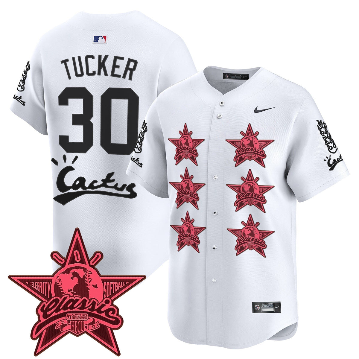 HOU Cactus Jack 2025 Vapor Premier Limited Jersey V2 - All Stitched