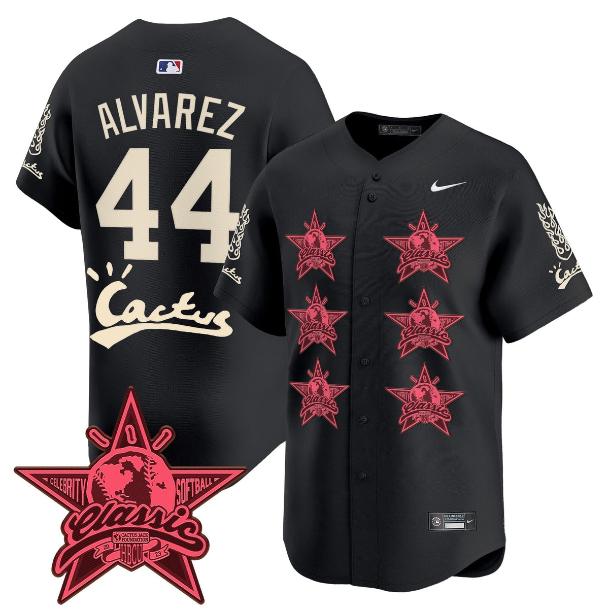 HOU Cactus Jack 2025 Vapor Premier Limited Jersey V2 - All Stitched