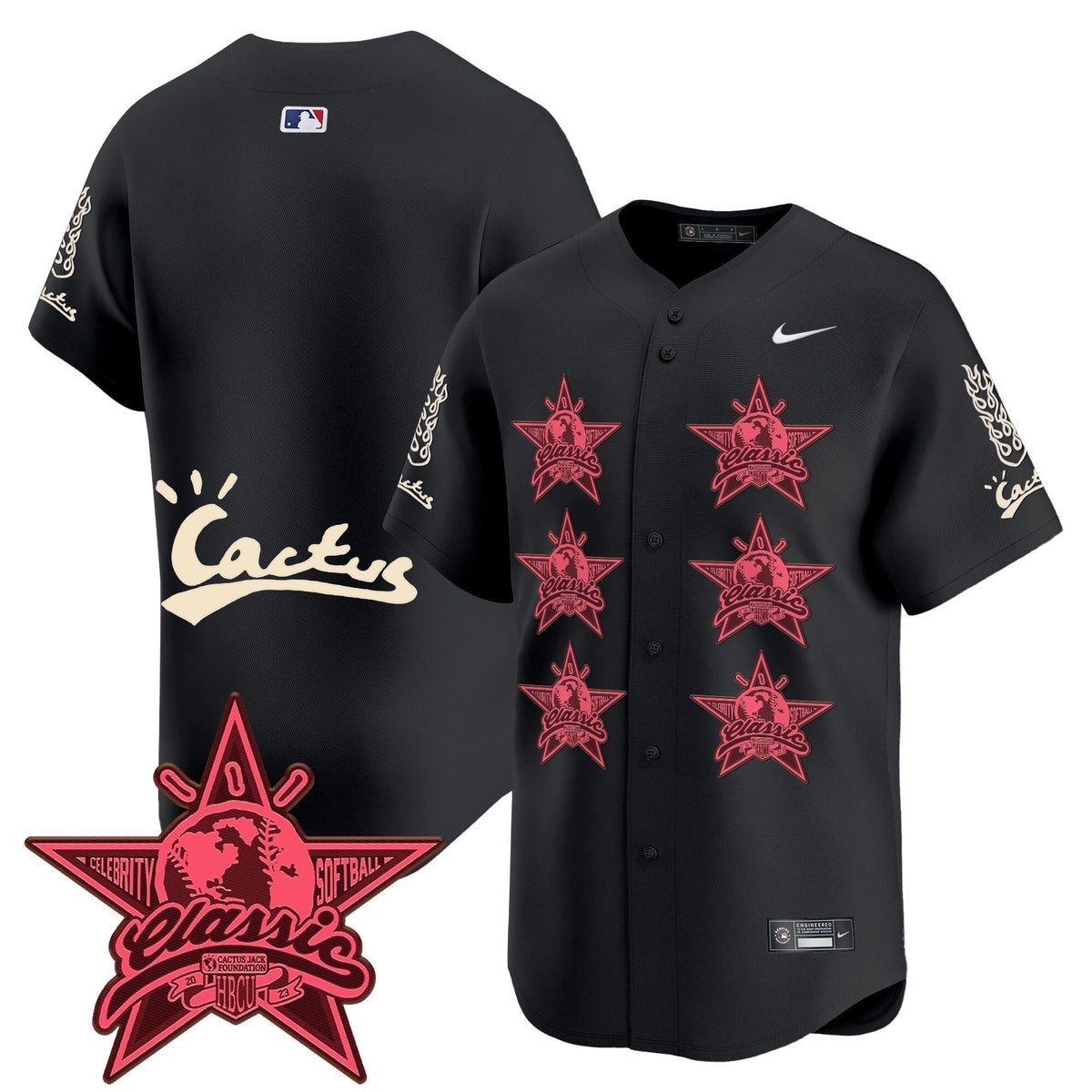 HOU Cactus Jack 2025 Vapor Premier Limited Jersey V2 - All Stitched