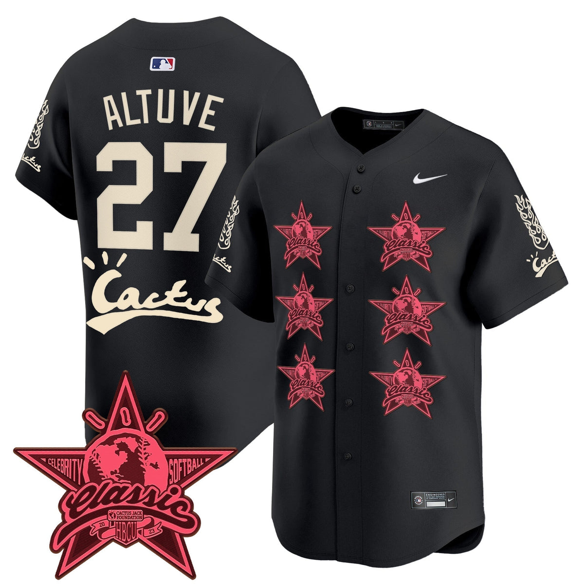 HOU Cactus Jack 2025 Vapor Premier Limited Jersey V2 - All Stitched