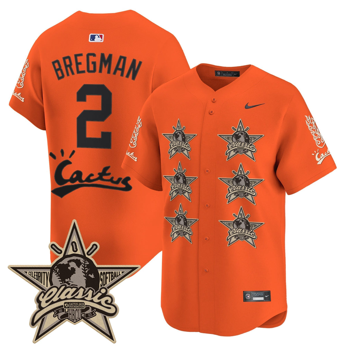 HOU Cactus Jack 2025 Vapor Premier Limited Jersey V2 - All Stitched