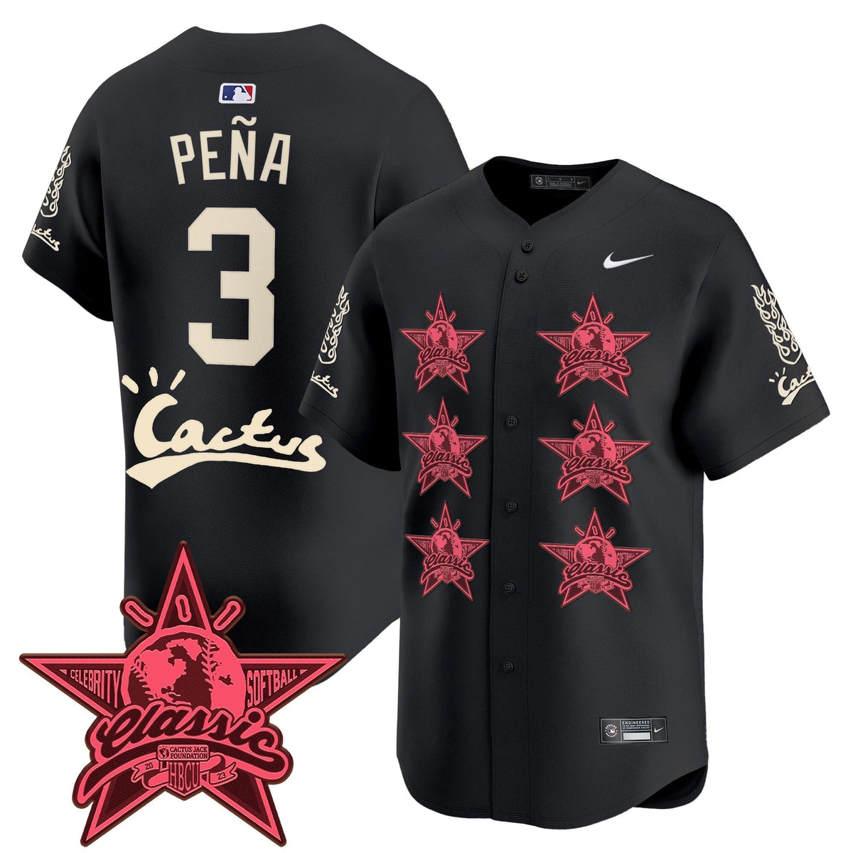 HOU Cactus Jack 2025 Vapor Premier Limited Jersey V2 - All Stitched