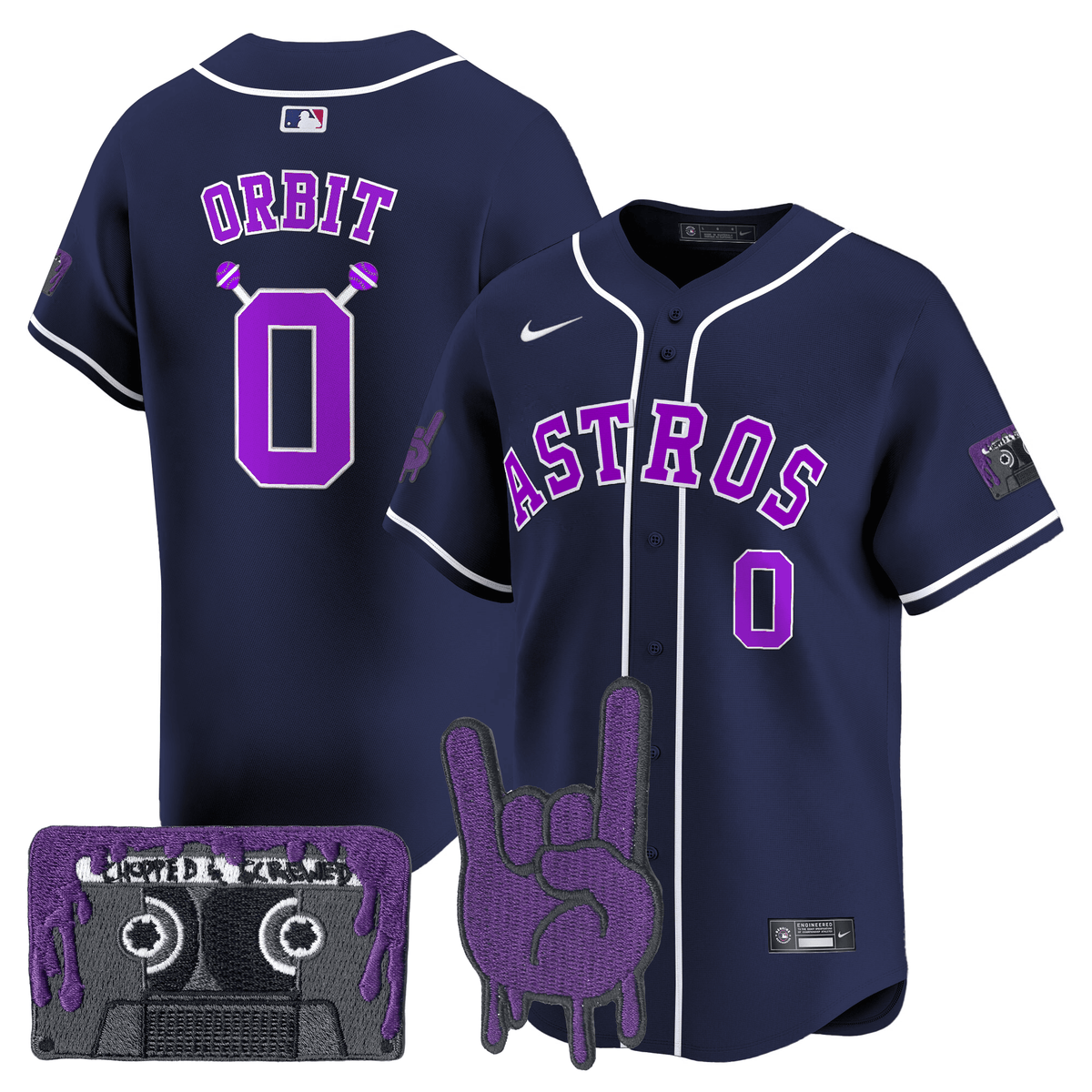 HOU DJ Screw Patch Vapor Premier Limited Jersey - All Stitched