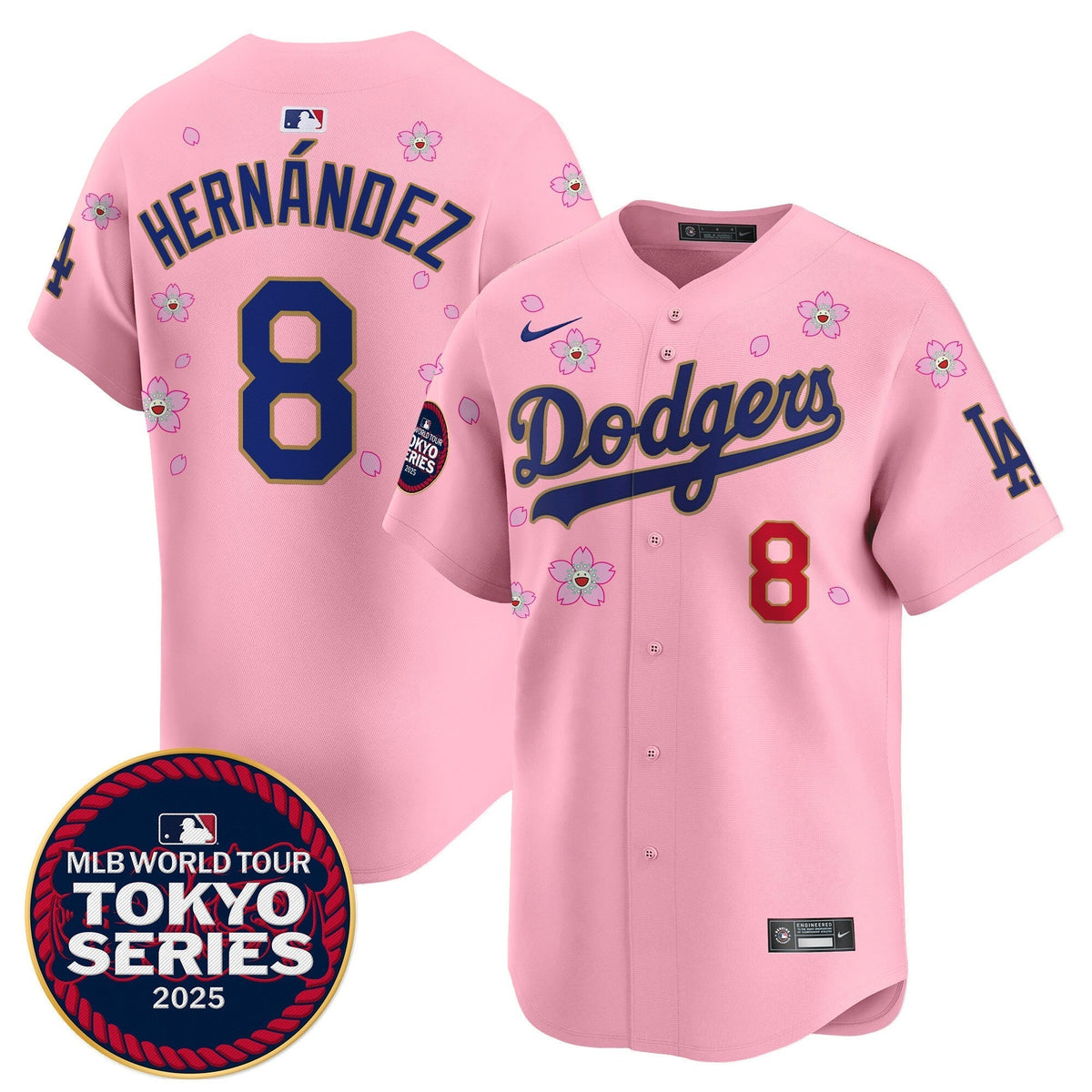 Dodgers Tokyo Series 2025 Gold Trim Vapor Premier Limited Jersey - Stitched