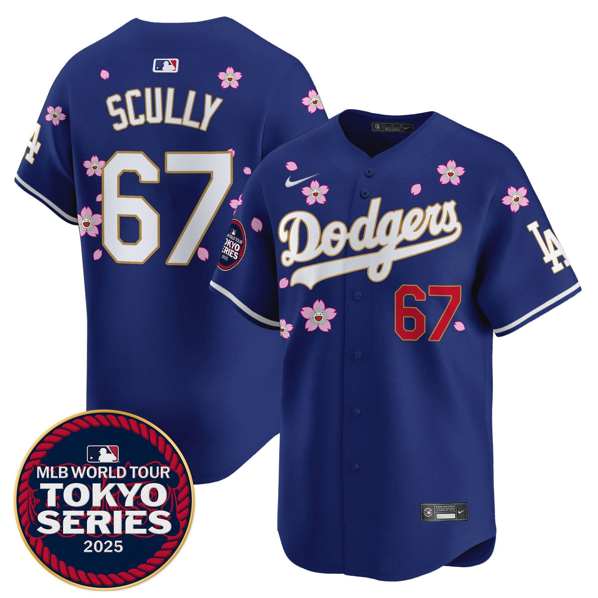 Dodgers Tokyo Series 2025 Gold Trim Vapor Premier Limited Jersey V2 - Stitched