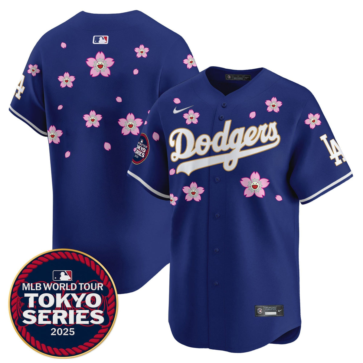 Dodgers Tokyo Series 2025 Gold Trim Vapor Premier Limited Jersey V2 - Stitched