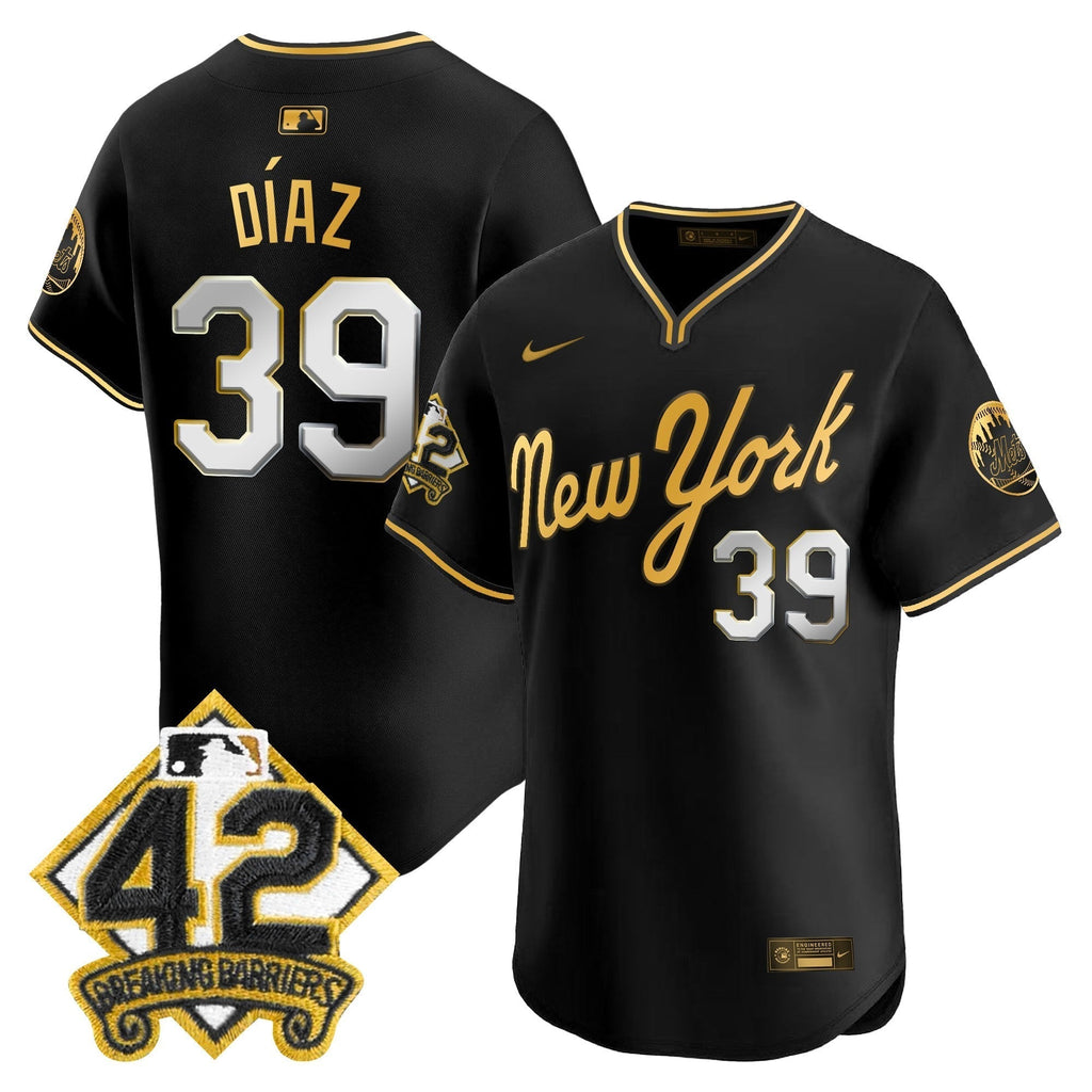 NYM 2025 Jackie Robinson Patch Road Alternate Jersey â All Stitched