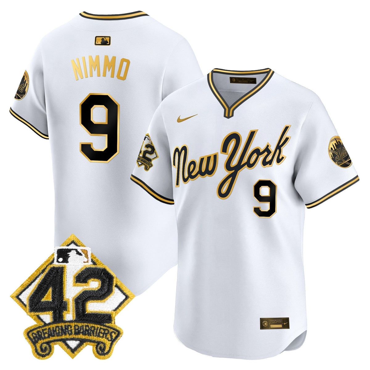NYM 2025 Jackie Robinson Patch Road Alternate Jersey â All Stitched