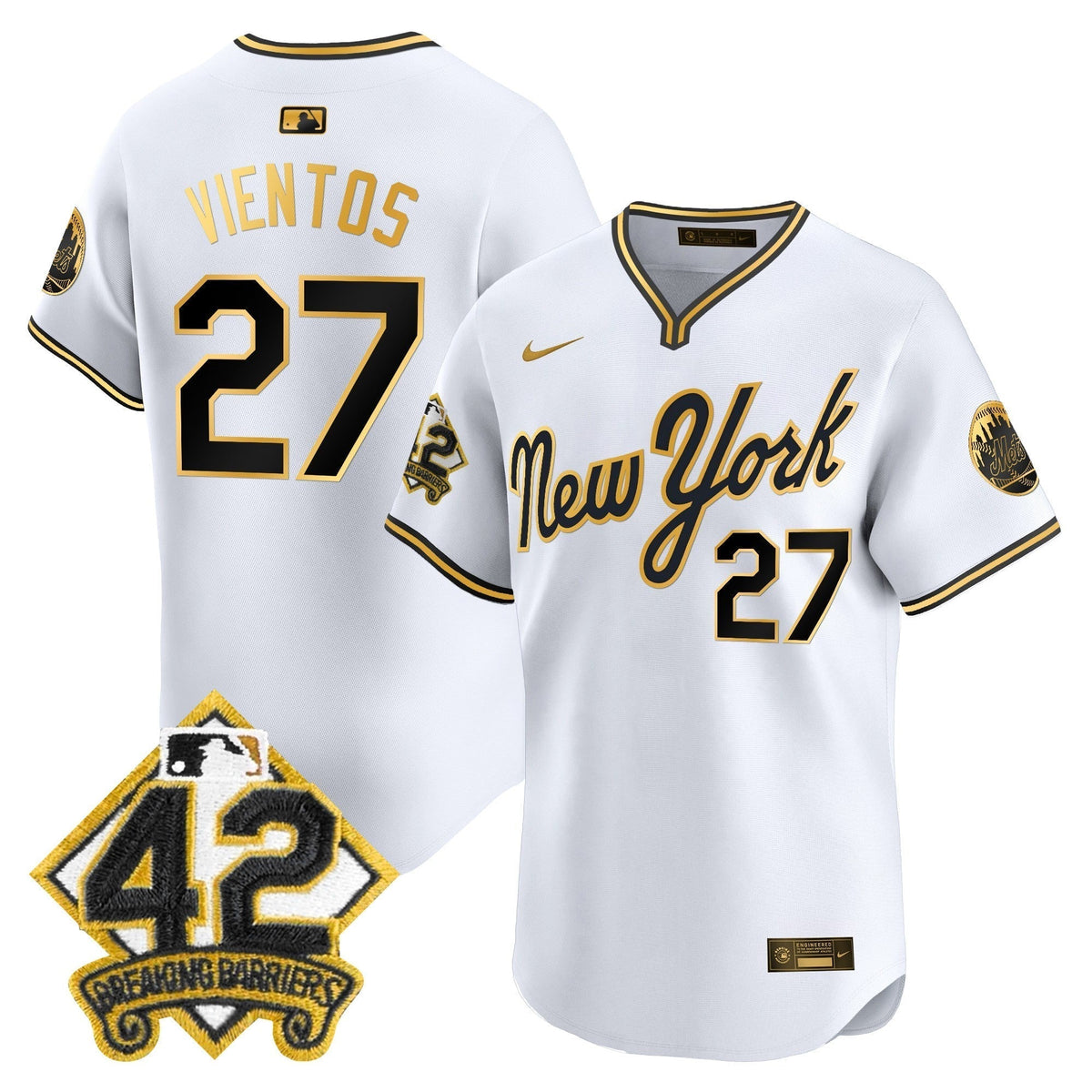 NYM 2025 Jackie Robinson Patch Road Alternate Jersey â All Stitched