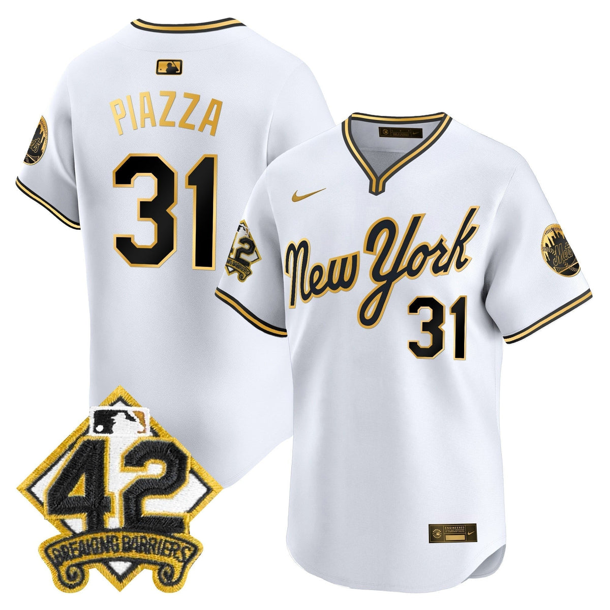 NYM 2025 Jackie Robinson Patch Road Alternate Jersey â All Stitched