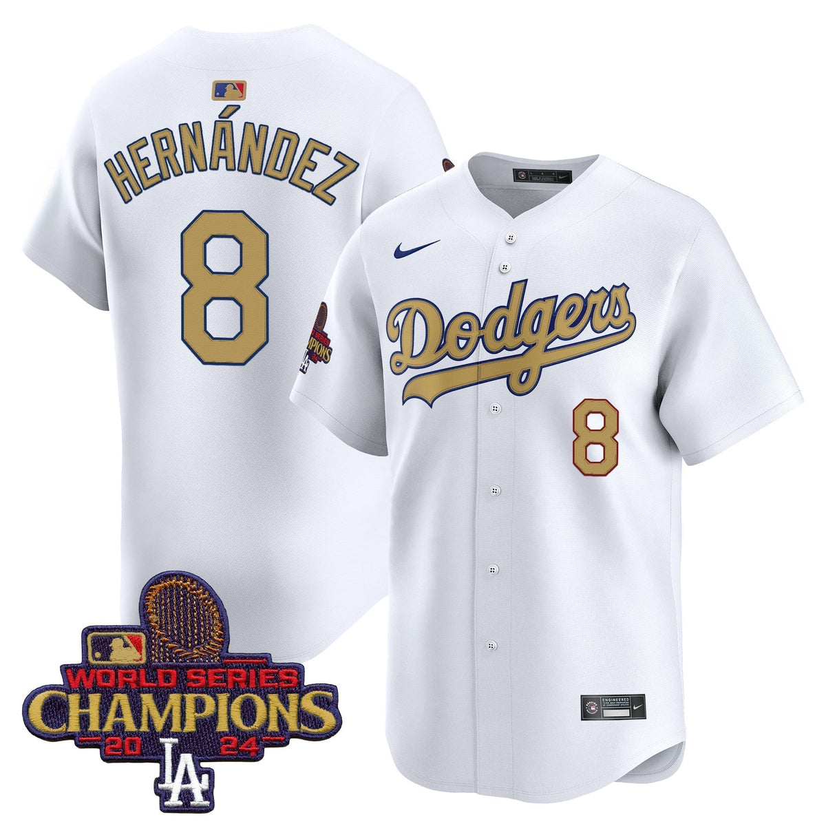 Dodgers 2025 Gold Vapor Premier Limited Jersey - Stitched